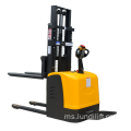 Forklift Stacker Pallet Elektrik Penuh Dengan Bateri Mengecas